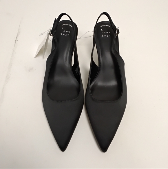 a new day Shoes - a new day Black Pointed Slingback Flats